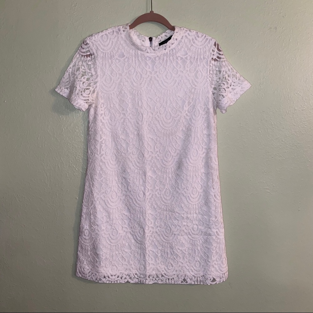 Forever 21 White Lace Shift Dress